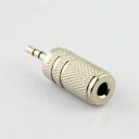 3.5mm Female jack to 2.5mm Male Plug Audio Adapter Converter Silver