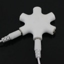 6-Way 3.5mm Stereo Audio Headset Hub Splitter Up to 5 Headphones to iPod MP3