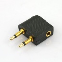 Stereo Earphone Converter Adapter for Airplane/On Plane