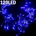 120-LED LED Blue String Light Festival Lamp for Xmas Christmas Halloween Garden Party (3m)