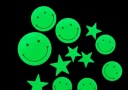 Full House luminous paste / bedroom wall stickers / ceiling paste smile and stars
