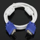 1.5M VGA HD15 Male to DB15 Pin Male Adapter Cable White