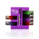 6-Port Hub With Built-In M2 / Tf / Ms / Sd / Mmc Memory Card Reader Usb 2.0