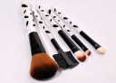 black and white models beauty makeup brush 5 in 1