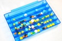 6 grid colorful jewelry storage box pill storage box blue