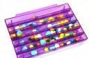 6 grid colorful jewelry storage box pill storage box purple