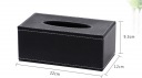 luxury leather rectangular tissue box tissue pumping black
