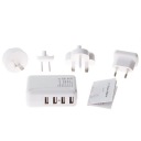 US/AU/UK/EU Plug 5V/2A Ultra Compact 4-Port USB Power Adapter Wall Charger