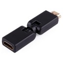 Gold Plated 360 degrees Rotation HDMI Male to Female Swivel Adapter Converter