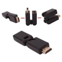 Gold Plated 360 degrees Rotation HDMI Male to Female Swivel Adapter Converter