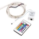 RGB Multicolored 1-Meter 30-LED 6W Light Strip with Remote Controller (DC 12V LED3528)