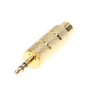 Gold-plated 3.5mm Male Stereo to 6.35mm Female Audio Connector Adaptor -Gold