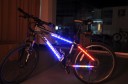 Blue Bike Bicycle Color Rainbow LED Light Bar Strip Wheel Tyre Spoke Decoration