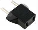 Black US USA To EU European Travel Charger Plug Adapter Converter