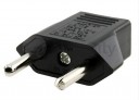 Black US USA To EU European Travel Charger Plug Adapter Converter