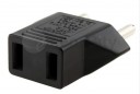 Black US USA To EU European Travel Charger Plug Adapter Converter