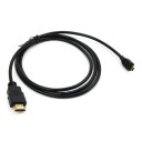 Micro HDMI Type D Male to HDMI Male M/M 5FT 1.5M Gold Plated
