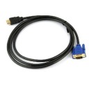 1.5M Gold HDMI Male to VGA HD-15 pin Male Cable 5ft