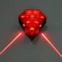 Rechargeable Bicycle Laser Safety Taillight with Laser Light Beam Rear RED LED Light Lamp