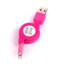 Retractable 8-pin Mini USB Data Line Cable For Apple iPhone 5 iPad mini & iPad 4