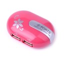 cute lightweight 4 Port USB hub 2.0 with high speed 480Mbps
