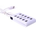 10 PORT 480Mbps High performance USB 2.0 HUB for LAPTOP MAC