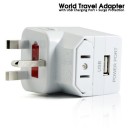 World Travel Adapter with USB Charging Port + Surge Protection