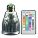 E27 7W RGB LED Bulbs 16-color AC(85V to 265V) Dimmable /Light Bulbs (Remote Controler included)