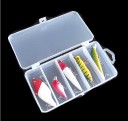 5pcs/set plastic fishing lures set with big 1-layer retail box, assorted fish bait kit fishing tackl