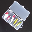 5pcs/set plastic fishing lures set with big 1-layer retail box, assorted fish bait kit fishing tackl