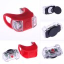 2pcs New GEL Silicone Cycling Bicycle Rubber Tail Light 2 LEDs Bike Front Rear Flash Warning Light L