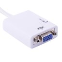 Newest micro USB to VGA audio MHL adapter cable white