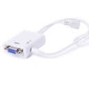 Newest micro USB to VGA audio MHL adapter cable white