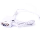 Newest micro USB to VGA audio MHL adapter cable white