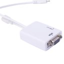 Newest micro USB to VGA audio MHL adapter cable white