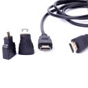 High Speed 1080P 3 in 1 HDMI Cable to HDMI / Mini HDMI / Micro HDMI Adapter Kit