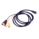 Brandgold plated HDMI To VGA 3 RCA Converter Adapter Cable 1080p