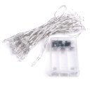 Portable romantic 4 M 40 LED String Light with 3AA batteries white