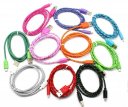 1M Micro USB Charger 10FT Braid Woven Fabric Knitted Cable Sync ChargiFor Samsung For HTC For Nokia