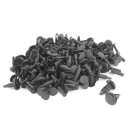 100 Pcs Push Fit Plastic Rivet Bumper Grills Fastener Clip Black