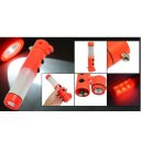 Car Emergency Seat Belt Cutter Glass Break Hammer Orange w Beacon Flashlight