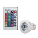 E27 3W Remote Control LED Bulb Light 16 Color Changing 85-240V
