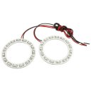 2 Pcs 60mm Dia Red 15-SMD LED Car Headlight Angel Eyes Ring Light