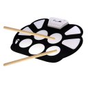 Portable Drum Pad - Flexible Mat, 9 Drums, Included Drumsticks and Pedals