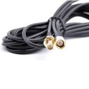 RP-SMA Male to Female Adapter Cable - Black + Golden (3m-Length)