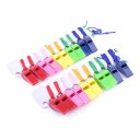 Mix Color Plastic Whistle With Lanyard for Boats Raft Party Sports Games Emergency Survival Pack of