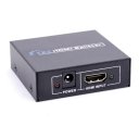 HDMI Splitter 1X2 HDMI splitter 1 in 2 out supports 3D&full HD1080p with power adapter