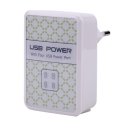 Universal USB power EU adapter with four USB power port output DC 2400mA for various phones