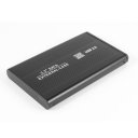 Black Aluminum 480Mbps USB 2.0 to SATA 2.5" HDD External Enclosure Box Case