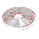 Car Window Silver Tone Soft PVC Adhesive Back Moulding Trim Strip Line 15M x 12mm